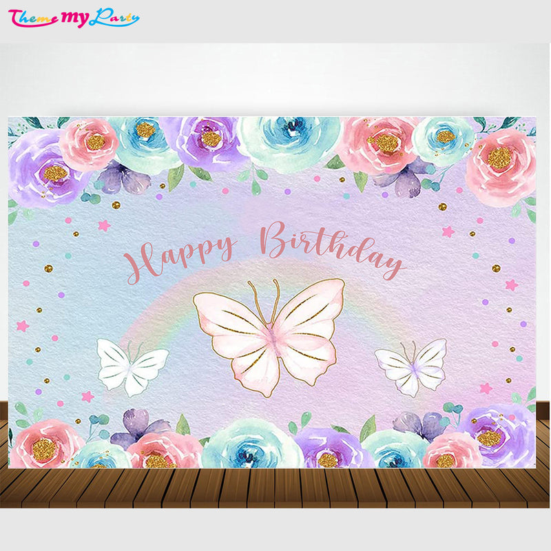 Buy Butterfly Party Backdrop |Party Supplies | Thememyparty – Theme My ...