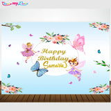 Butterflies & Fairies Theme Party Backdrop