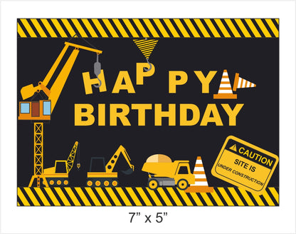 Construction Birthday Party Backdrop