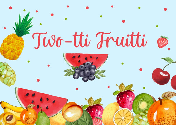 Twotti Fruity Theme Birthday Party Decoration Kit with Backdrop & Balloons