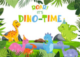 Dinosaur Theme Birthday Party Decoration Kit with Backdrop & Balloons