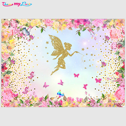 Butterfly & Fairies Theme Backdrop