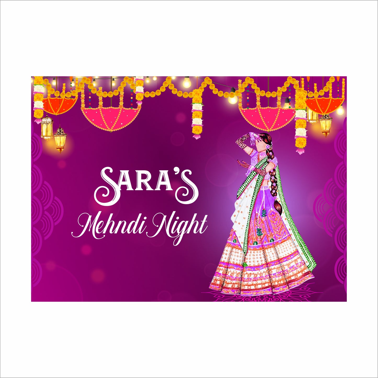 Mehandi Ceremony Party Backdrop