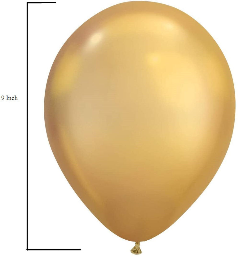 Gold Metallic Latex Balloons for Birthday /Anniversary Decoration