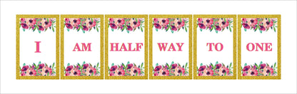 Half Birthday Party Banner for Decoration