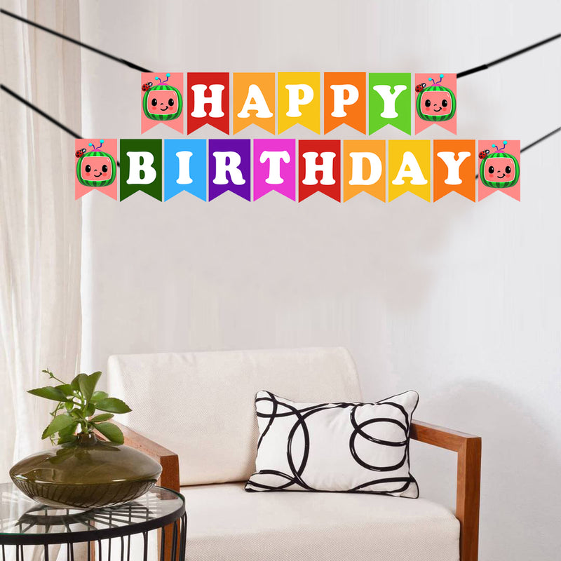 Cocomelon Theme Birthday Party Banner for Decoration