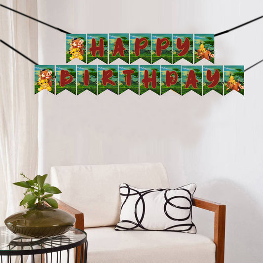 The Lion King Theme Birthday Party Banner for Decoration