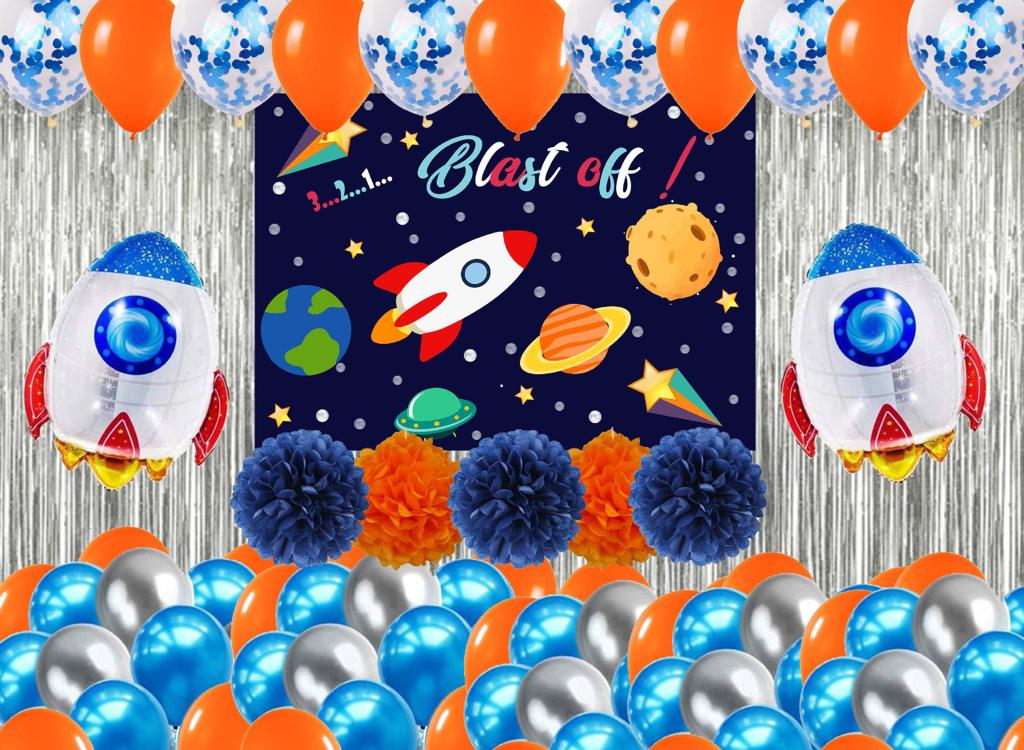 Space Theme Birthday Party Complete Party Set for Boys