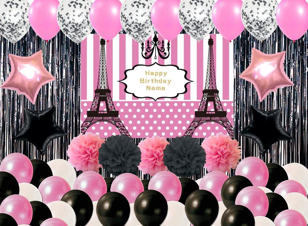 Oh La La Paris Theme Birthday Party Complete Decoration Kit 