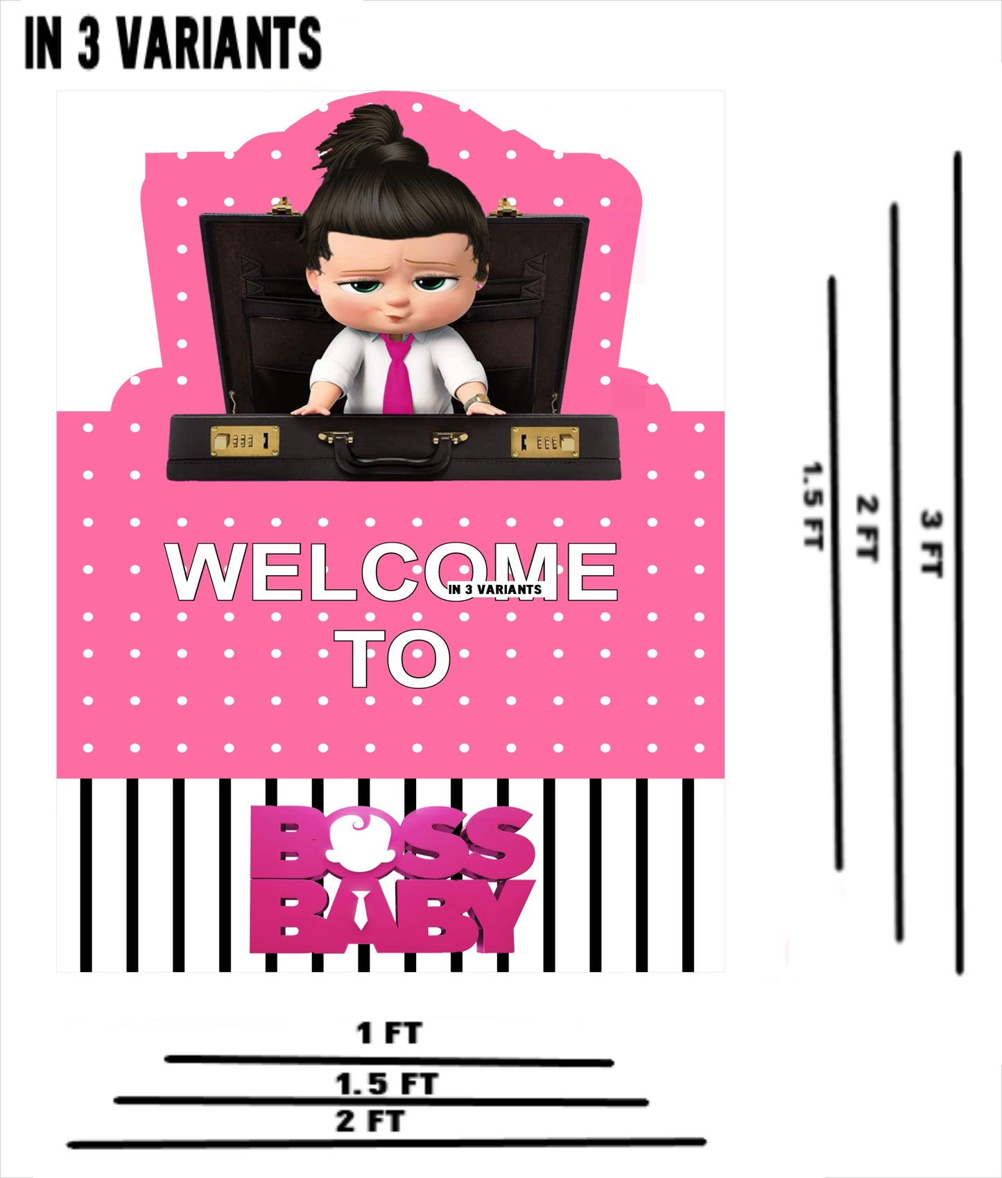 Boss Baby Girl Theme Birthday Party Welcome Board 