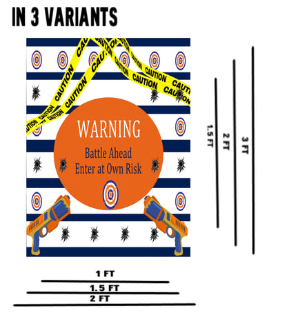 Battle Field - Welcome Sign  Birthday Party - 1 Piece