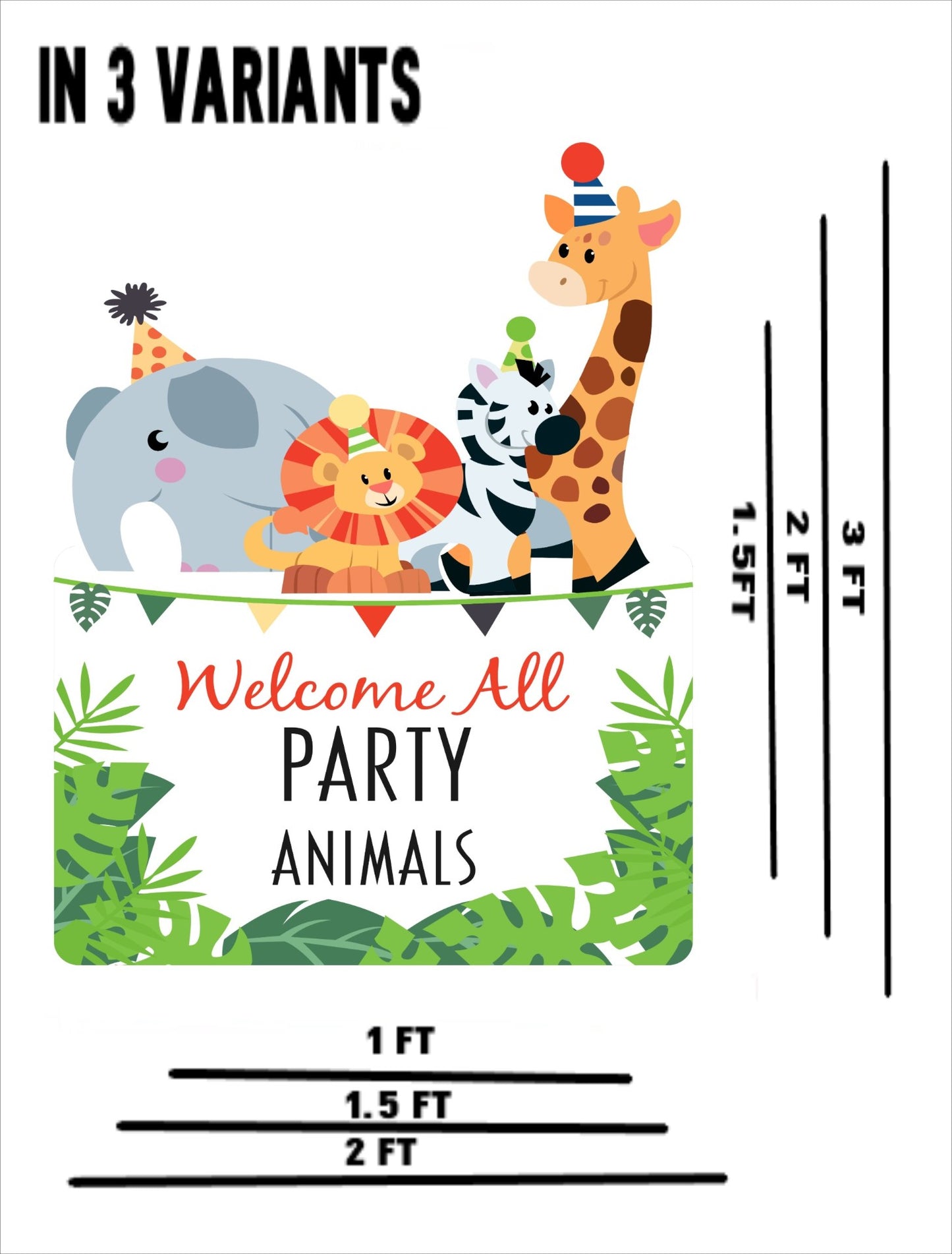 Jungle Theme Birthday Party Welcome Board