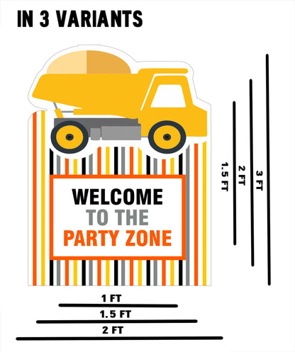 Construction Birthday Party Welcome Board