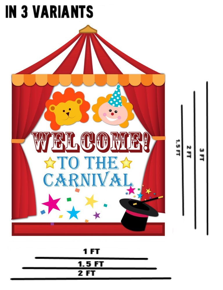 Carnival Theme Birthday Party Welcome Board