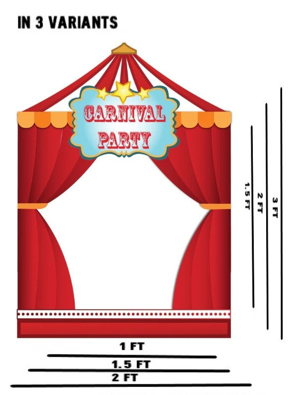 Carnival Theme Birthday Party Selfie Photo Booth Frame