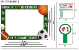 Sports  Theme Birthday Party Selfie Photo Booth Frame & Props