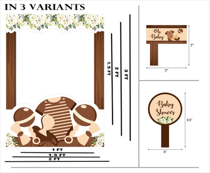 Oh Baby Party Selfie Photo Booth Frame & Props