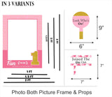 One Is Fun First Birthday Party Selfie Photo Booth Frame & Props