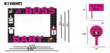 Boss Baby Girl Theme Birthday Party Selfie Photo Booth Frame & Props
