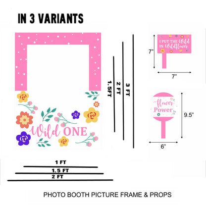 Wild One Birthday Party Selfie Photo Booth Frame & Props
