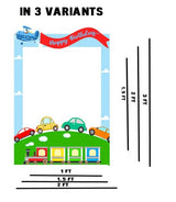 Transport Theme Birthday Party Selfie Photo Booth Frame & Props