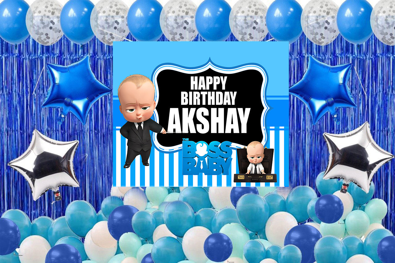 Buy Boss Baby Birthday Party Decoration Complete Kit | Party Supplies |  Thememyparty – Theme My Party