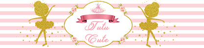 Ballerina Theme Birthday Party Water Bottle Labels