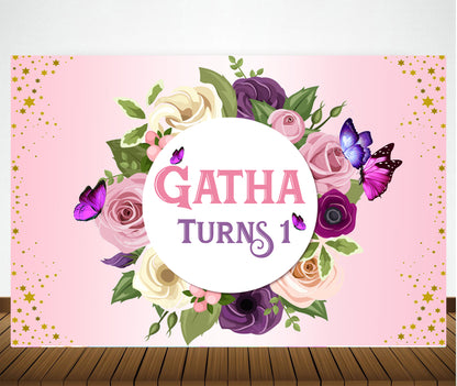 Personalize Birthday Backdrop Banner