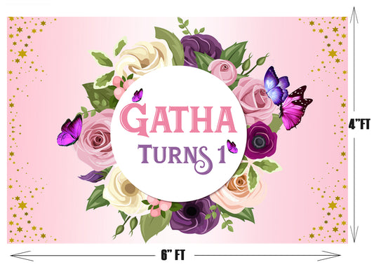 Personalize Birthday Backdrop Banner