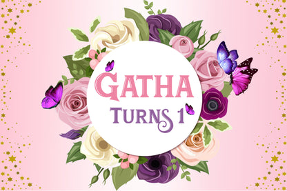 Personalize Birthday Backdrop Banner