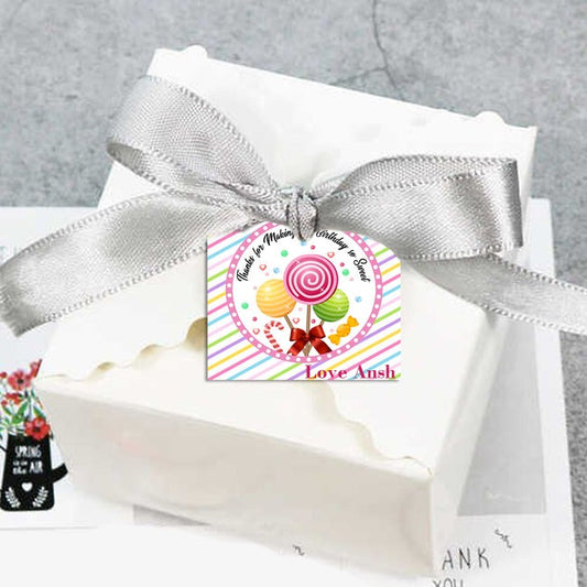 Candyland Theme Birthday Party Thank You Gift Tags