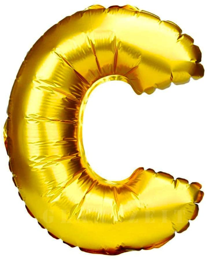 16Inch C Alphabet Letter Ballons Birthday Balloons Gold Foil Letter Balloons Birthday Party Decorations Kids