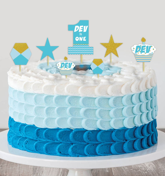 One Is Fun  First Birthday Party Cake Topper /Cake Decoration Kit