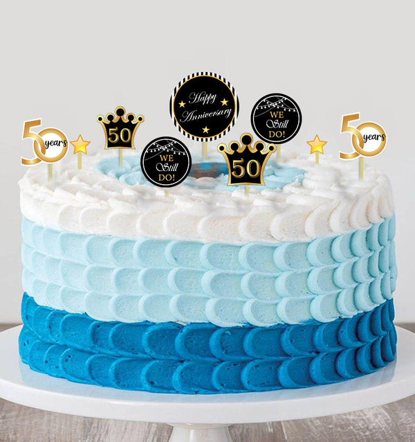 50th Anniversary  Party Cake Topper /Cake Decoration Kit