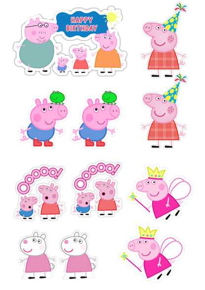 Peppa Pig Theme Birthday Party Cake Topper /Cake Decoration Kit