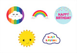 Rainbow Theme Birthday Party Cake Topper /Cake Decoration Kit