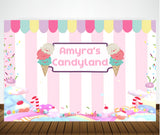 Personalize Ice Cream Backdrop Banner
