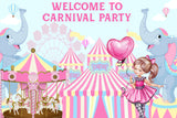 Carnival Theme Birthday Party Backdrop for Decoration