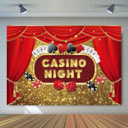 Casino Party Backdrop For Card Party Decoration