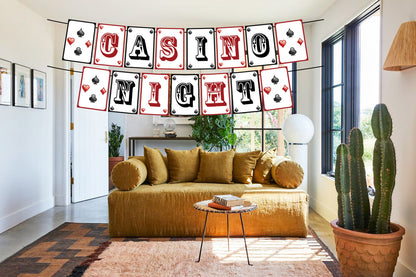 Casino/Card Party Banner For Decorations