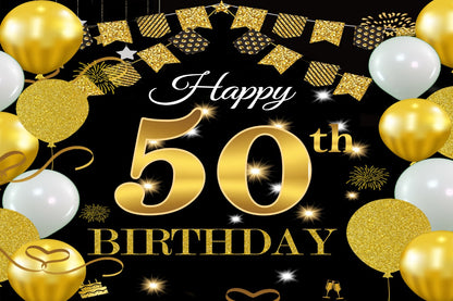 50th Birthday Party Backdrop 