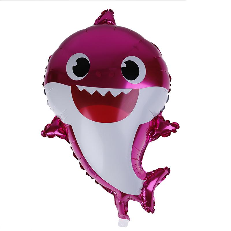Pink Shark Shaped Balloons Foil Helium Balloons For Shark Party-set of 1