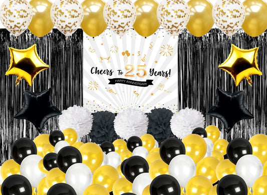 25th Anniversary Party Complete Decoration Kit 