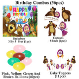 Masha and The Bear Theme Party Complete Set for Decoration