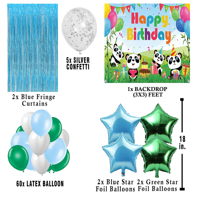 Panda Theme Birthday Party Decorations Complete Set