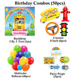 Wheels on the Bus Theme Party Complete Set for Decoration