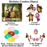 Masha and The Bear Theme Party Complete Set for Decoration