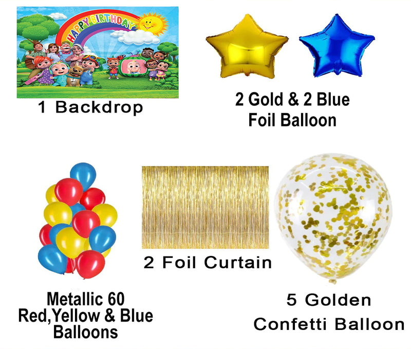 Cocomelon Theme Birthday Party Complete Party Set