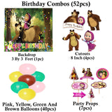 Masha and The Bear Theme Party Complete Set for Decoration