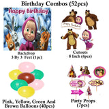 Masha and The Bear Theme Party Complete Set for Decoration